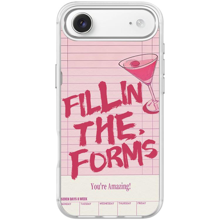 Custodia magnetica per telefono con motivo cocktail e testo, For iPhone 17 Pro Max, For iPhone 17 Pro, For iPhone 17, For iPhone Air
