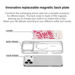 Custodia magnetica per telefono con motivo cocktail e testo, For iPhone 16 Pro Max, For iPhone 16 Pro, For iPhone 16 Plus, For iPhone 16
