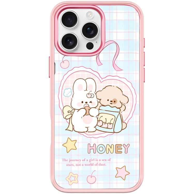 Adorabile custodia magnetica per telefono con motivo coniglietto innamorato, For iPhone 16 Pro Max, For iPhone 16 Pro, For iPhone 16 Plus, For iPhone 16