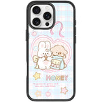 Adorabile custodia magnetica per telefono con motivo coniglietto innamorato, For iPhone 16 Pro Max, For iPhone 16 Pro, For iPhone 16 Plus, For iPhone 16