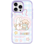 Adorabile custodia magnetica per telefono con motivo coniglietto innamorato, For iPhone 16 Pro Max, For iPhone 16 Pro, For iPhone 16 Plus, For iPhone 16