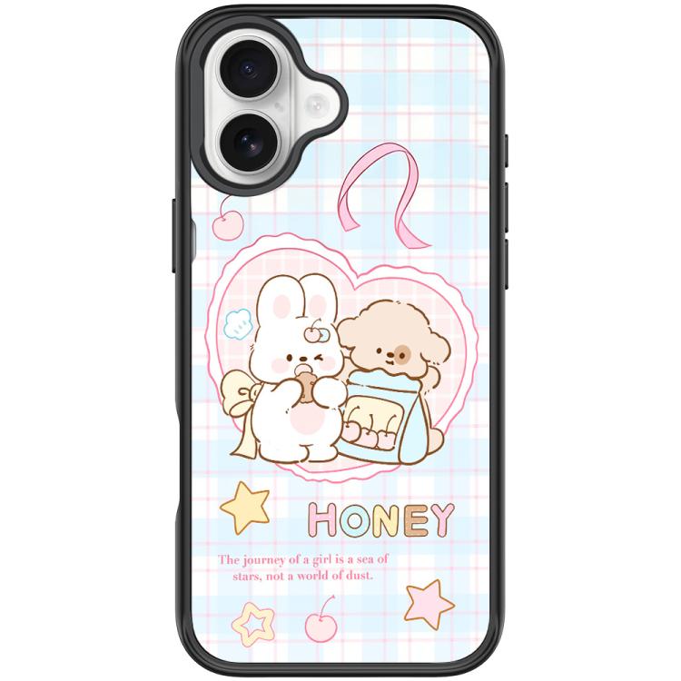 Adorabile custodia magnetica per telefono con motivo coniglietto innamorato, For iPhone 16 Pro Max, For iPhone 16 Pro, For iPhone 16 Plus, For iPhone 16
