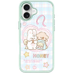 Adorabile custodia magnetica per telefono con motivo coniglietto innamorato, For iPhone 16 Pro Max, For iPhone 16 Pro, For iPhone 16 Plus, For iPhone 16