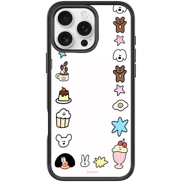 Custodia magnetica con motivo omino per iPhone 16 Pro Max