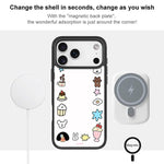 Adorabile custodia magnetica per telefono con motivo omino., For iPhone 16 Pro Max, For iPhone 16 Pro, For iPhone 16 Plus, For iPhone 16