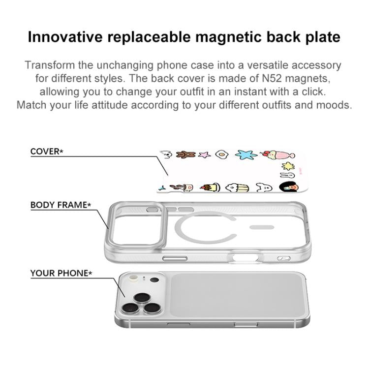 Adorabile custodia magnetica per telefono con motivo omino., For iPhone 16 Pro Max, For iPhone 16 Pro, For iPhone 16 Plus, For iPhone 16