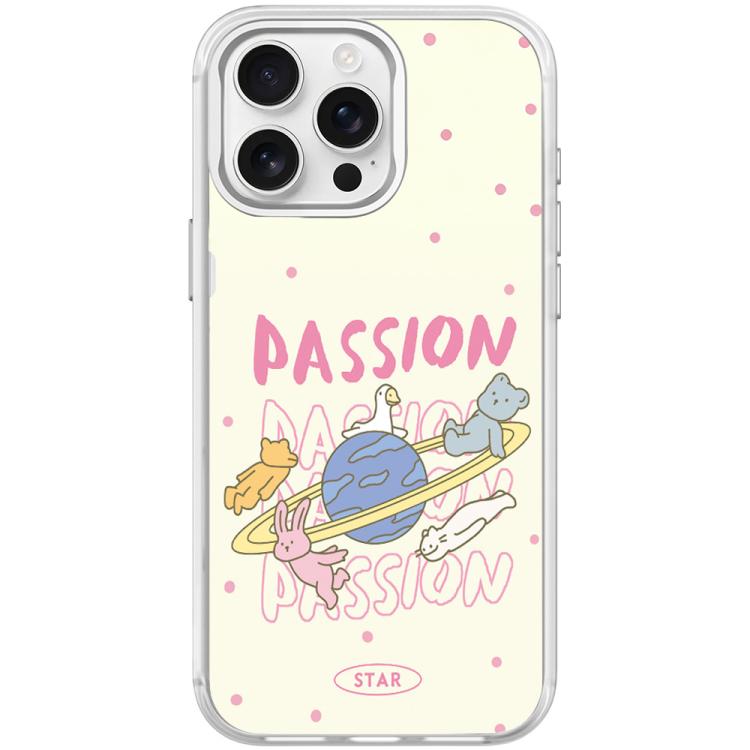 Custodia magnetica per telefono con motivo White Planet, For iPhone 15 Pro Max, For iPhone 15 Pro