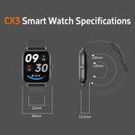 Smartwatch CX3 con schermo TFT a colori da 1,95 pollici, interamente in metallo, con chiamate Bluetooth e supporto per il monitoraggio della salute.