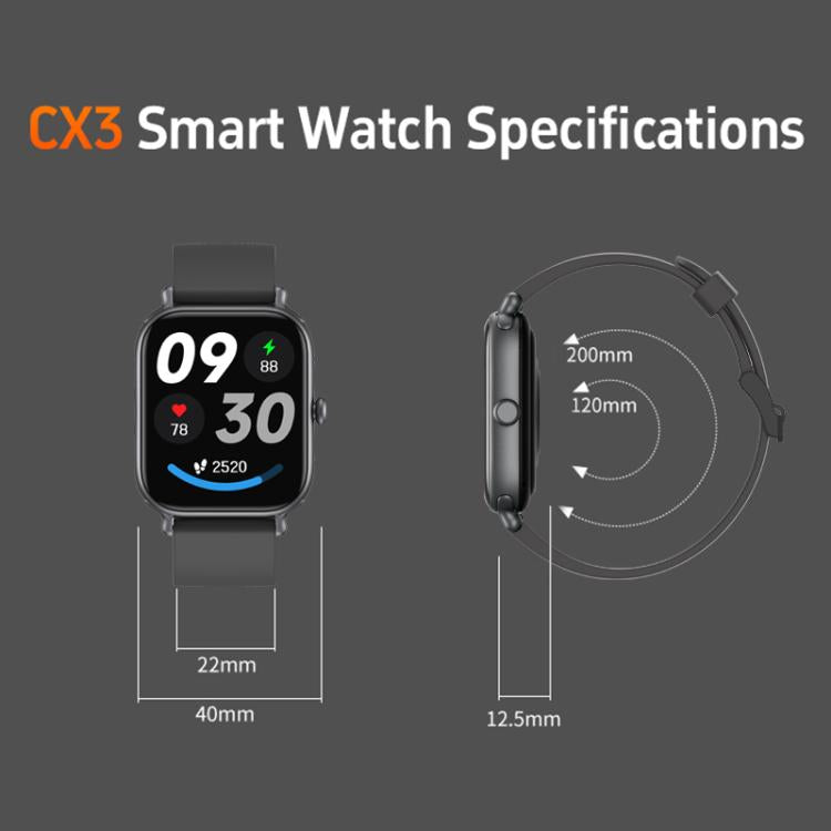 Smartwatch CX3 con schermo TFT a colori da 1,95 pollici, interamente in metallo, con chiamate Bluetooth e supporto per il monitoraggio della salute.