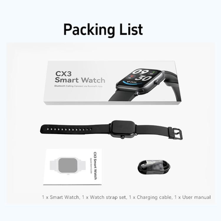 Smartwatch CX3 con schermo TFT a colori da 1,95 pollici, interamente in metallo, con chiamate Bluetooth e supporto per il monitoraggio della salute.