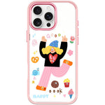 Custodia magnetica per telefono con scritta "Bambina e bel testo", For iPhone 16 Pro Max, For iPhone 16 Pro, For iPhone 16 Plus, For iPhone 16