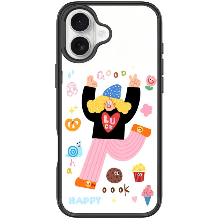 Custodia magnetica per telefono con scritta "Bambina e bel testo", For iPhone 16 Pro Max, For iPhone 16 Pro, For iPhone 16 Plus, For iPhone 16