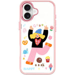 Custodia magnetica per telefono con scritta "Bambina e bel testo", For iPhone 16 Pro Max, For iPhone 16 Pro, For iPhone 16 Plus, For iPhone 16