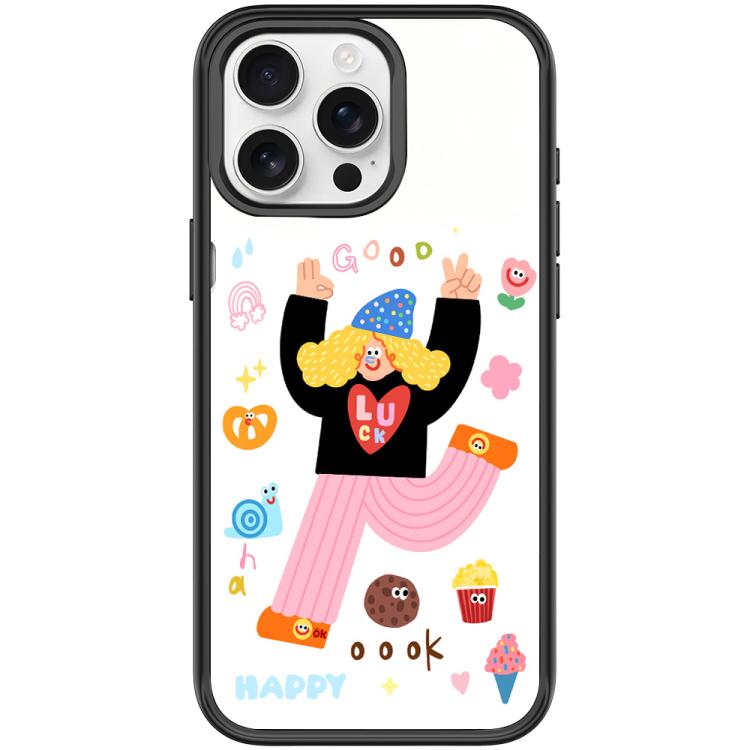 Custodia magnetica per telefono con scritta "Bambina e bel testo", For iPhone 15 Pro Max, For iPhone 15 Pro