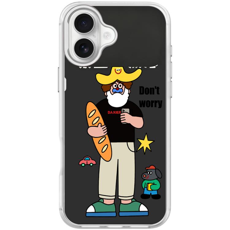 Custodia magnetica per telefono con motivo anti-ansia, For iPhone 16 Pro Max, For iPhone 16 Pro, For iPhone 16 Plus, For iPhone 16