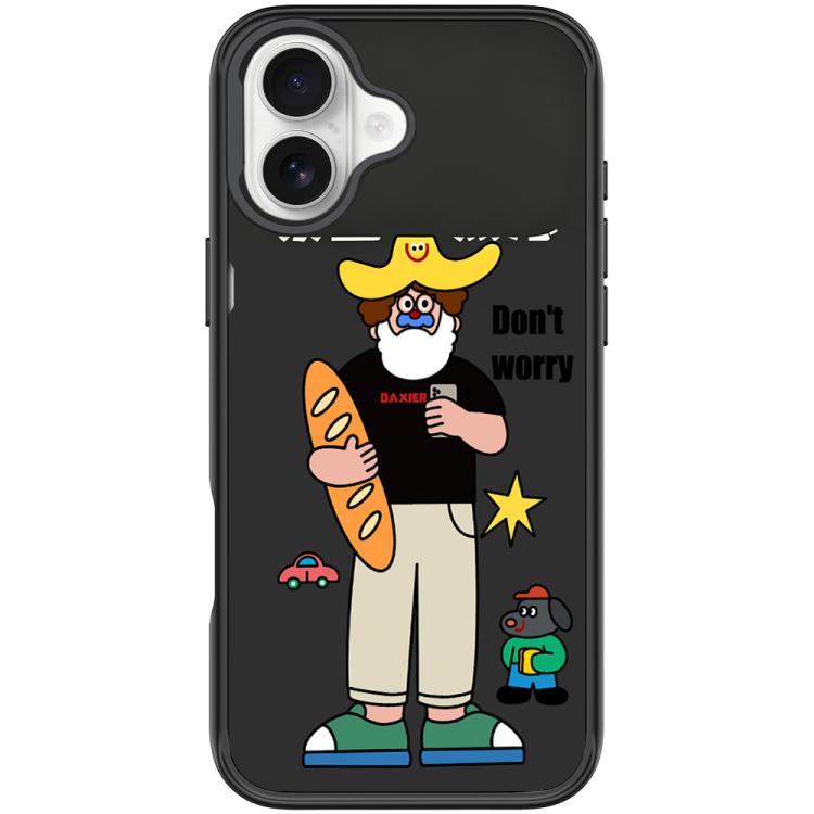 Custodia magnetica per telefono con motivo anti-ansia, For iPhone 16 Pro Max, For iPhone 16 Pro, For iPhone 16 Plus, For iPhone 16