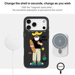Custodia magnetica per telefono con motivo anti-ansia, For iPhone 16 Pro Max, For iPhone 16 Pro, For iPhone 16 Plus, For iPhone 16