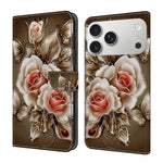 Custodia per telefono in ecopelle con effetto cristallo., For iPhone 17 Pro Max