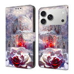 Custodia per telefono in ecopelle con effetto cristallo., For iPhone 17 Pro