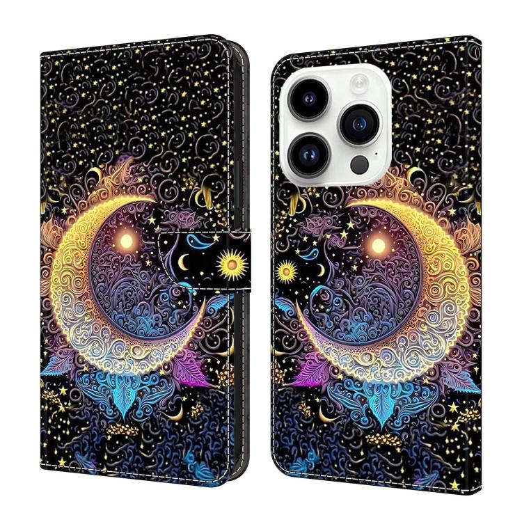 Custodia per telefono in ecopelle con effetto cristallo., For iPhone 16 Pro