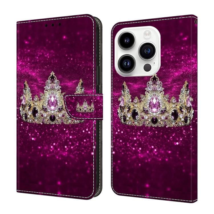 Custodia per telefono in ecopelle con effetto cristallo., For iPhone 16 Pro
