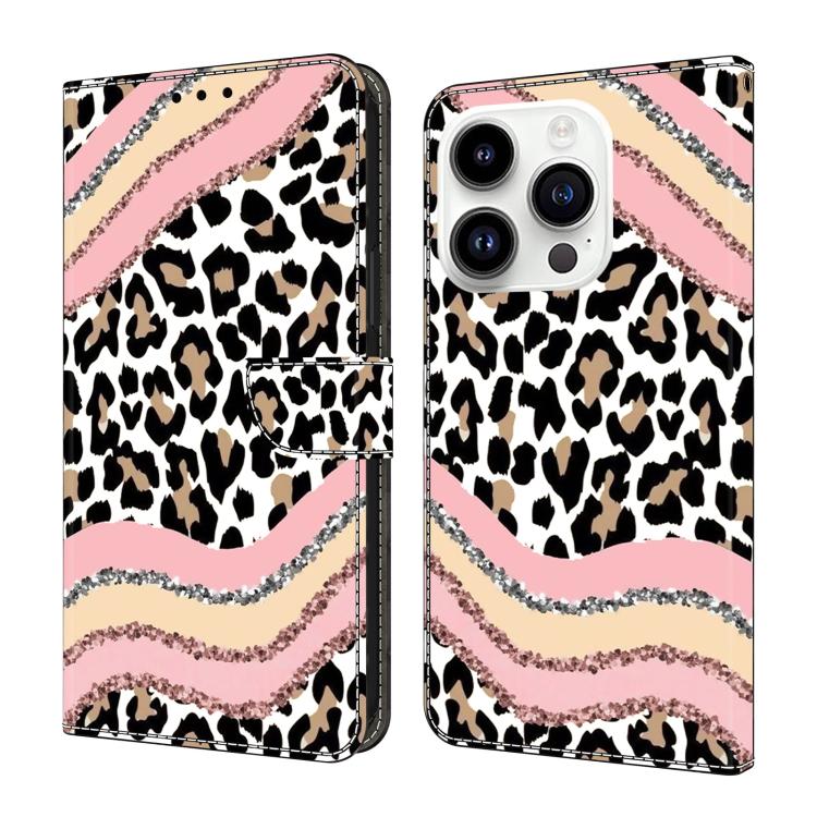 Custodia per telefono in ecopelle con effetto cristallo., For iPhone 15 Pro