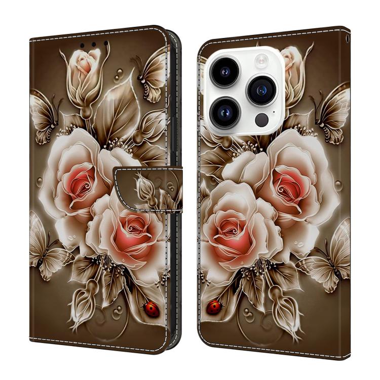 Custodia per telefono in ecopelle con effetto cristallo., For iPhone 15 Pro Max