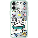 Custodia magnetica per telefono con motivo "Happy Weekend", For iPhone 16 Pro Max, For iPhone 16 Pro, For iPhone 16 Plus, For iPhone 16