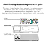 Custodia magnetica per telefono con motivo "Happy Weekend", For iPhone 17 Pro Max, For iPhone 17 Pro, For iPhone 17, For iPhone Air