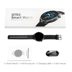Smartwatch GTR2 con schermo Ultra HD da 1,46 pollici, chiamate Bluetooth e supporto per il monitoraggio della salute.