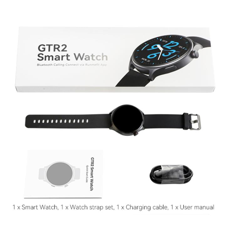 Smartwatch GTR2 con schermo Ultra HD da 1,46 pollici, chiamate Bluetooth e supporto per il monitoraggio della salute.
