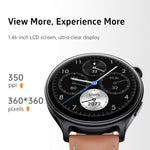 Smartwatch GTR2 con schermo Ultra HD da 1,46 pollici, chiamate Bluetooth e supporto per il monitoraggio della salute.