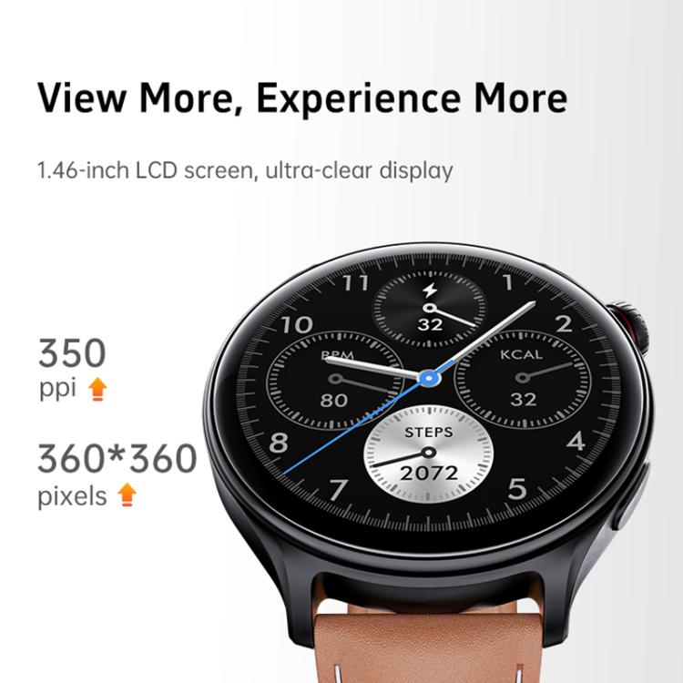 Smartwatch GTR2 con schermo Ultra HD da 1,46 pollici, chiamate Bluetooth e supporto per il monitoraggio della salute.