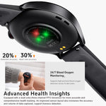 Smartwatch GTR2 con schermo Ultra HD da 1,46 pollici, chiamate Bluetooth e supporto per il monitoraggio della salute.