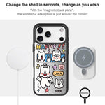 Custodia magnetica per telefono con motivo "Buona giornata", For iPhone 16 Pro Max, For iPhone 16 Pro, For iPhone 16 Plus, For iPhone 16