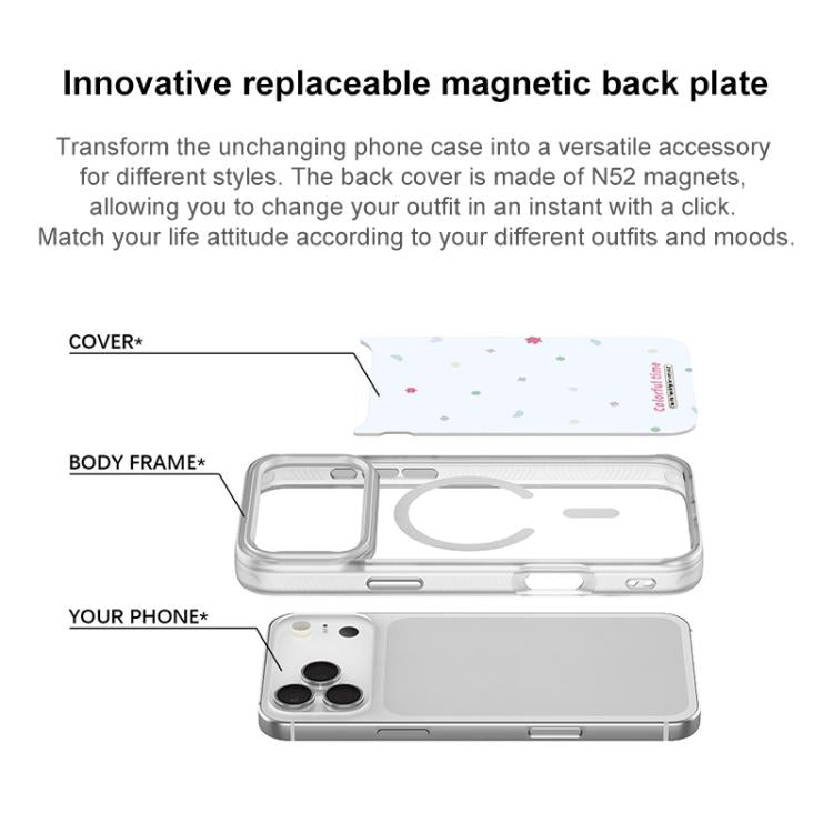 Custodia magnetica per telefono con motivo a stelle colorate, For iPhone 15 Pro Max, For iPhone 15 Pro