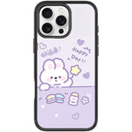 Custodia magnetica per telefono con motivo a coniglio stellato portafortuna, For iPhone 16 Pro Max, For iPhone 16 Pro, For iPhone 16 Plus, For iPhone 16