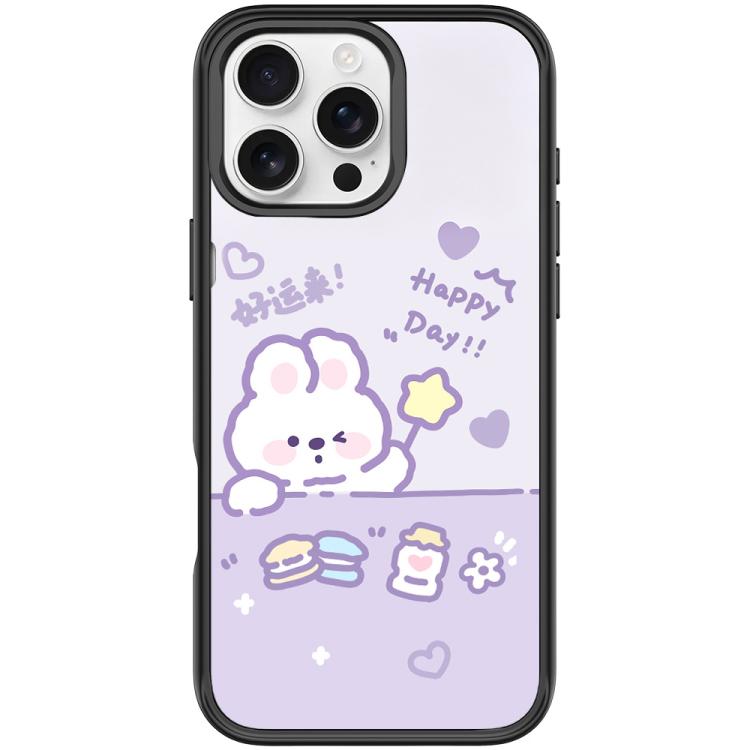 Custodia magnetica per telefono con motivo a coniglio stellato portafortuna, For iPhone 16 Pro Max, For iPhone 16 Pro, For iPhone 16 Plus, For iPhone 16