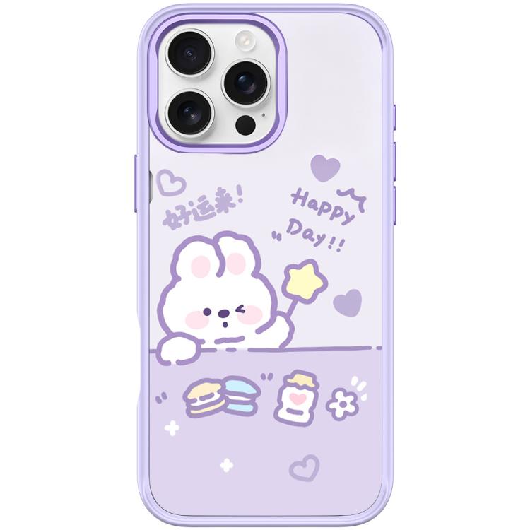 Custodia magnetica per telefono con motivo a coniglio stellato portafortuna, For iPhone 16 Pro Max, For iPhone 16 Pro, For iPhone 16 Plus, For iPhone 16