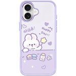 Custodia magnetica per telefono con motivo a coniglio stellato portafortuna, For iPhone 16 Pro Max, For iPhone 16 Pro, For iPhone 16 Plus, For iPhone 16