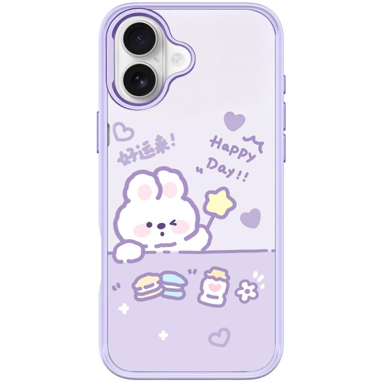 Custodia magnetica per telefono con motivo a coniglio stellato portafortuna, For iPhone 16 Pro Max, For iPhone 16 Pro, For iPhone 16 Plus, For iPhone 16