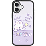 Custodia magnetica per telefono con motivo a coniglio stellato portafortuna, For iPhone 16 Pro Max, For iPhone 16 Pro, For iPhone 16 Plus, For iPhone 16