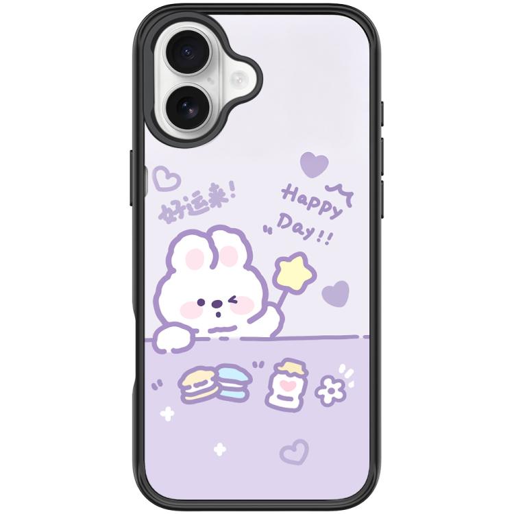 Custodia magnetica per telefono con motivo a coniglio stellato portafortuna, For iPhone 16 Pro Max, For iPhone 16 Pro, For iPhone 16 Plus, For iPhone 16