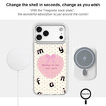 Custodia magnetica per telefono con motivo a cuori bianchi, For iPhone 17 Pro Max, For iPhone 17 Pro, For iPhone 17, For iPhone Air