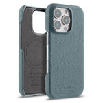 Custodia per telefono Melkco in vera pelle con texture litchi e chiusura magnetica, copertura parziale., For iPhone 16 Pro, For iPhone 16, For iPhone 15 Pro Max