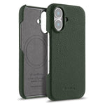 Custodia per telefono Melkco in vera pelle con texture litchi e chiusura magnetica, copertura parziale., For iPhone 17, For iPhone Air, For iPhone 16 Pro Max
