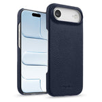 Custodia per telefono Melkco in vera pelle con texture litchi e chiusura magnetica, copertura parziale., For iPhone 17, For iPhone Air, For iPhone 16 Pro Max