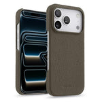 Custodia per telefono Melkco in vera pelle con texture litchi e chiusura magnetica, copertura parziale., For iPhone 17e / 16e, For iPhone 17 Pro Max, For iPhone 17 Pro
