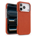 Custodia per telefono Melkco in vera pelle con texture litchi e chiusura magnetica, copertura parziale., For iPhone 17e / 16e, For iPhone 17 Pro Max, For iPhone 17 Pro