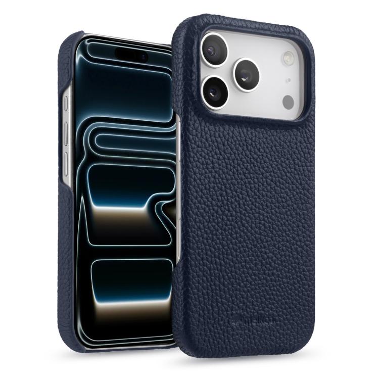 Custodia per telefono Melkco in vera pelle con texture litchi e chiusura magnetica, copertura parziale., For iPhone 17e / 16e, For iPhone 17 Pro Max, For iPhone 17 Pro